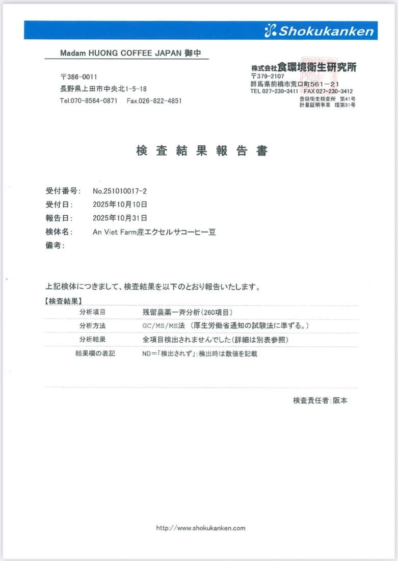 Shokukanken pesticide-residue report